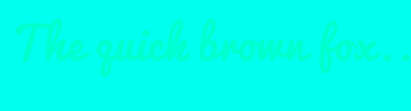 Image with Font Color 00FFCD and Background Color 00FFEF